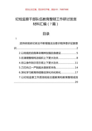 纪检监察干部队伍教育整顿工作研讨发言材料汇编.docx