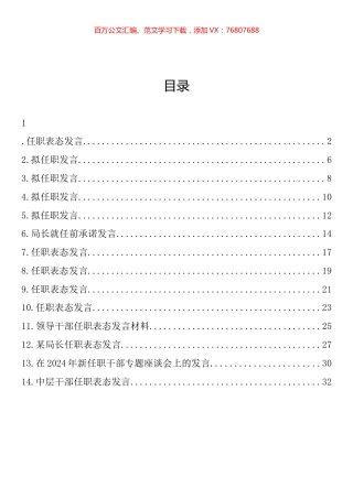 任职表态发言汇编（14篇）.docx