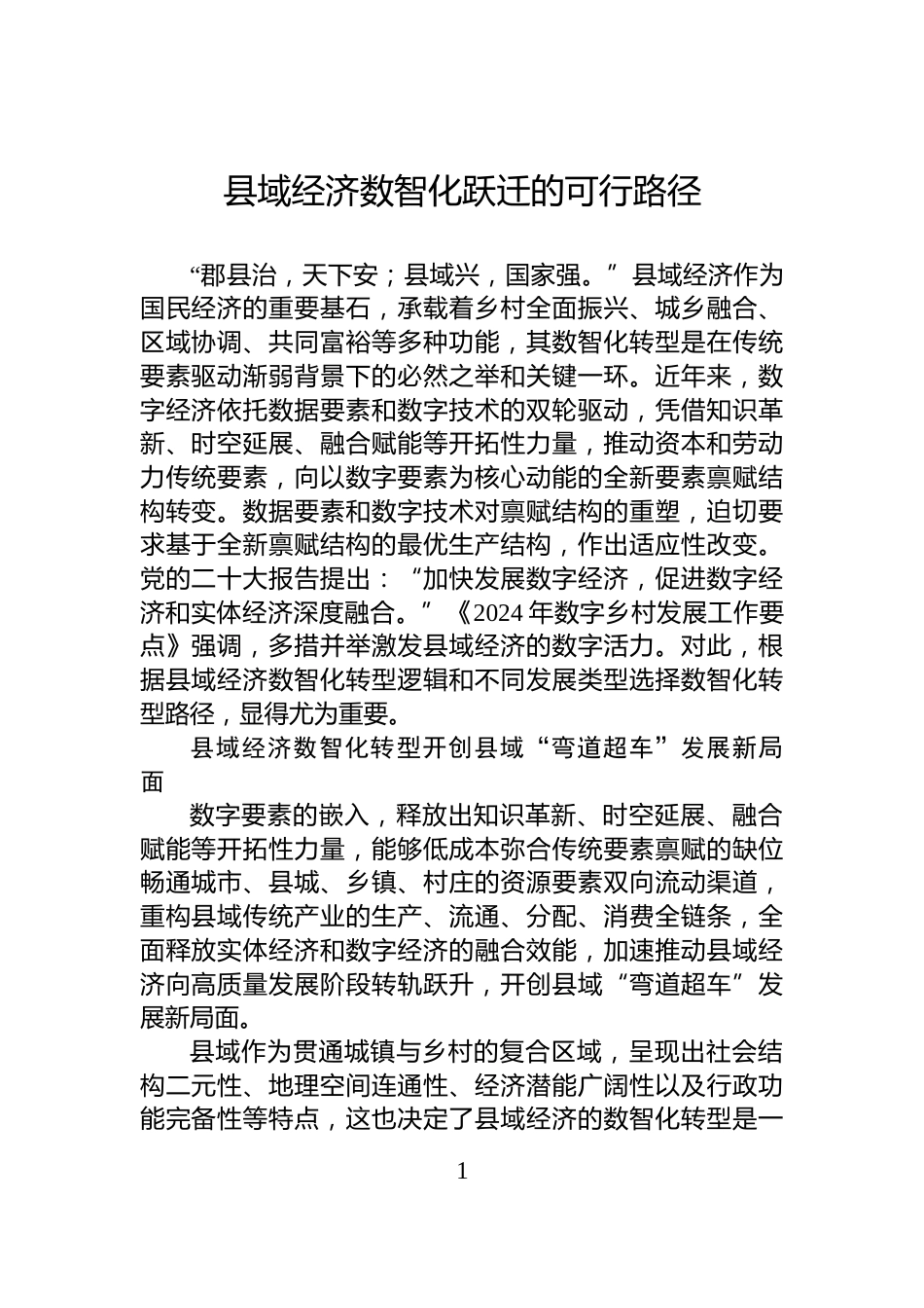 县域经济数智化跃迁的可行路径_第1页